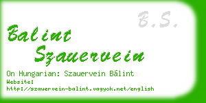 balint szauervein business card